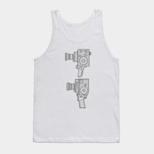 Line Art Vintage Video Camera Tank Top